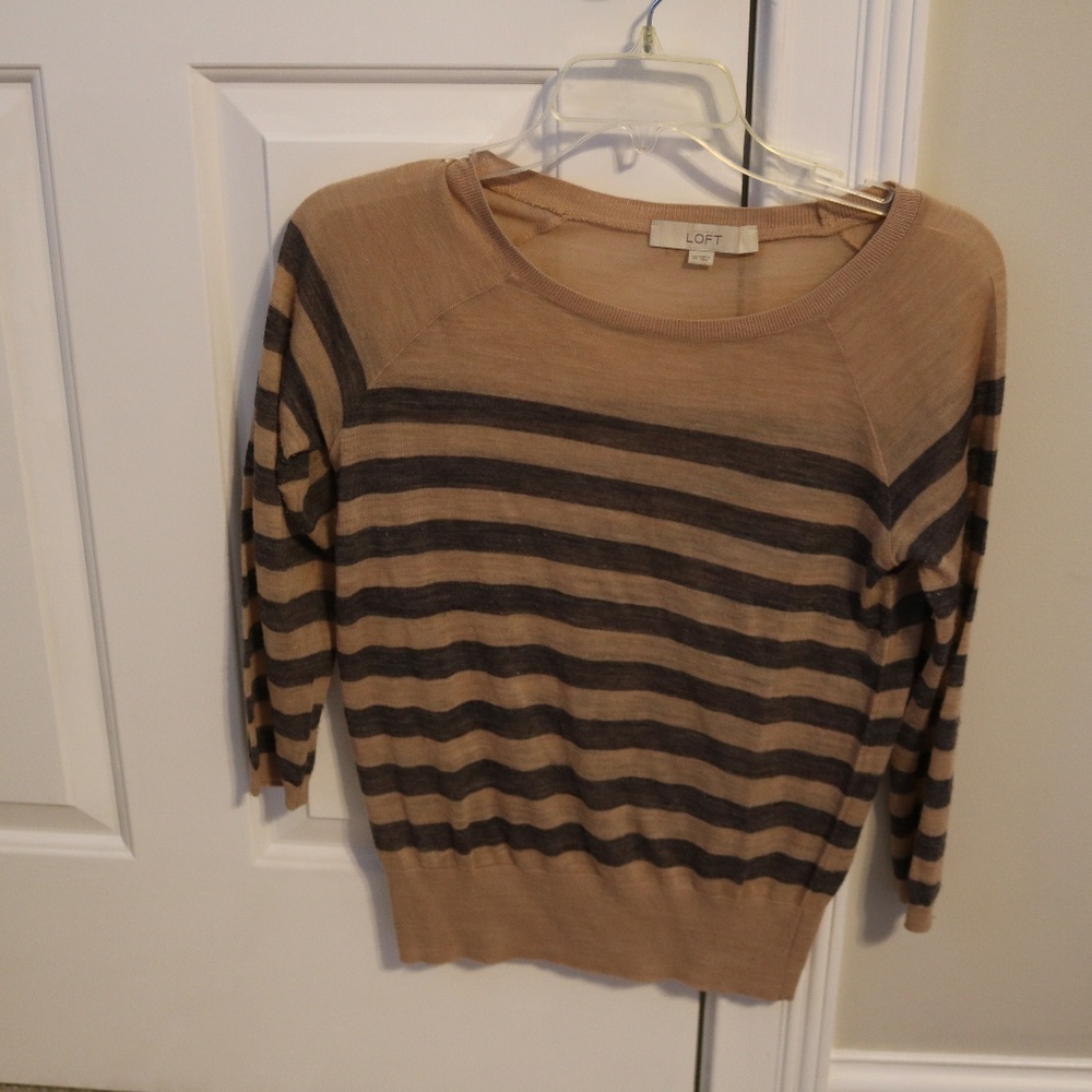 Striped Cream & Black Sweater